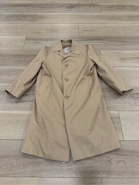 Rare Canada Made Aquascutum Aqua5 Trench Coat Beige Size 38 Vintage